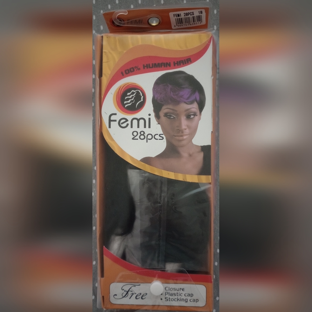 New Femi Human Hair 28 Pieces 6" Short